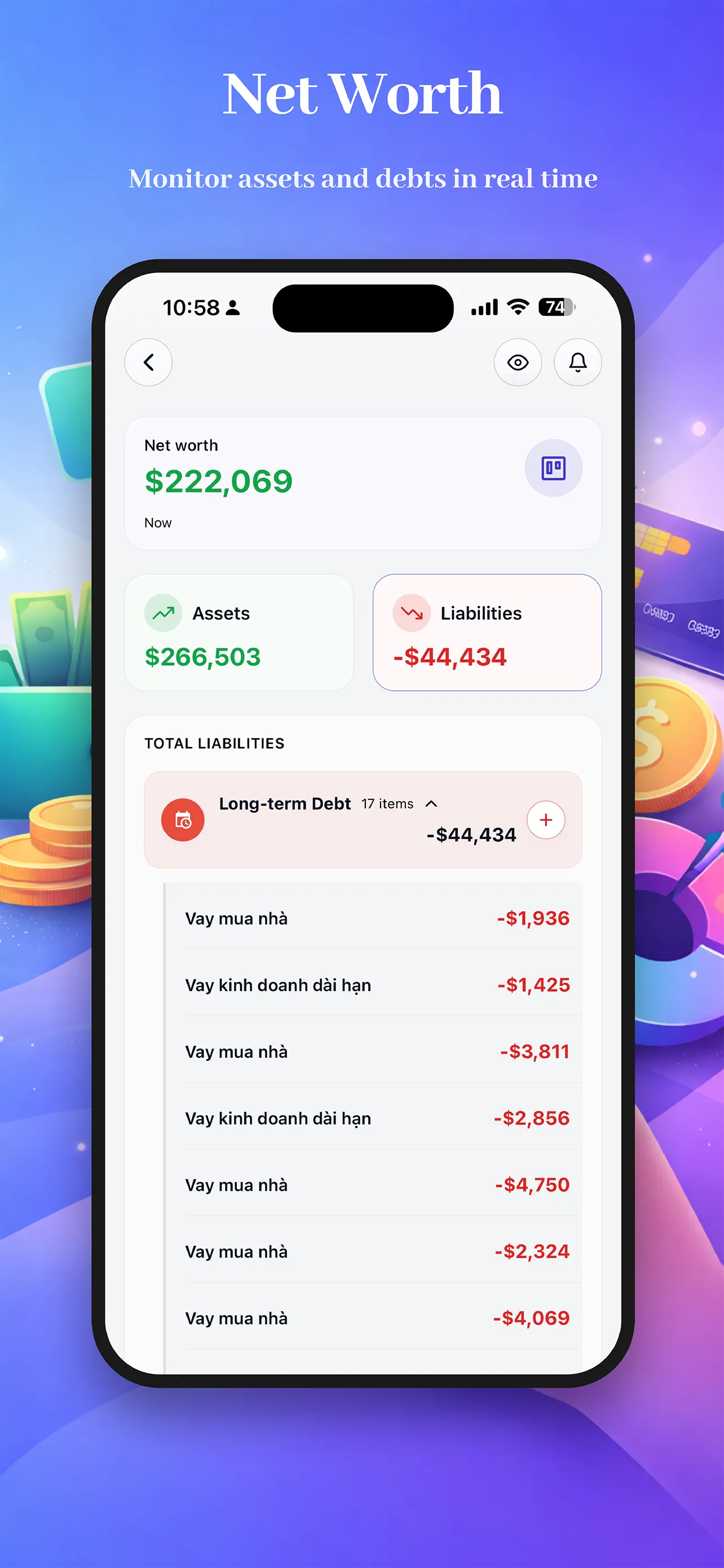 Expense Tracker app planning screen